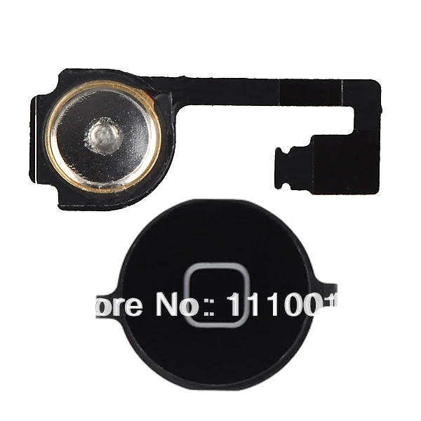 Черная/белая кнопка домой с гибкой лентой запасные части для iPhone 4|flex button|home flex