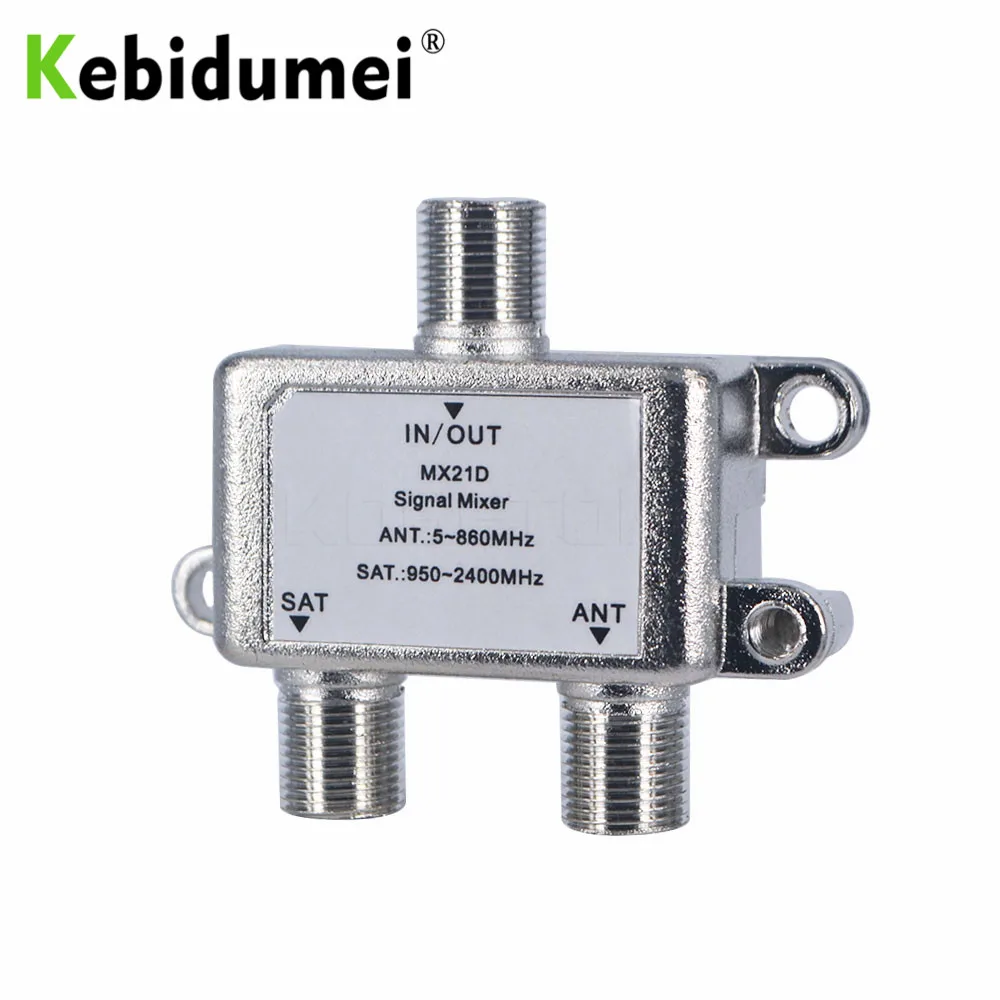 

Кабельный переключатель KEBIDUMEI, 2 в 1, двусторонний, для портов ТВ, спутникового сигнала, спутниковый коаксиальный диплексер, комбинирующий сп...