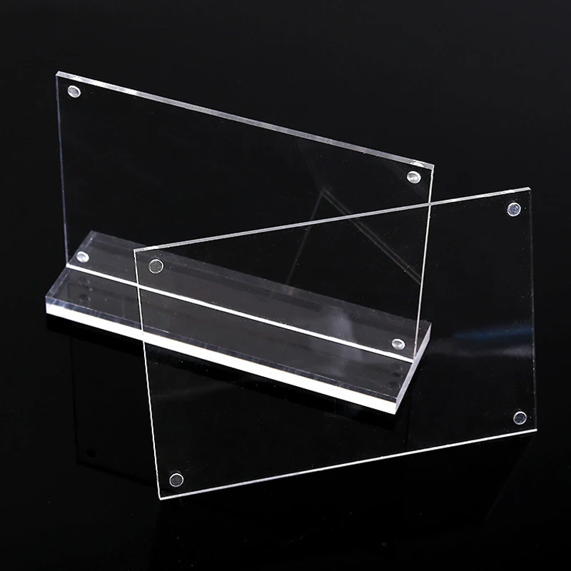 

Acrylic T-type Strong Table Signboard Double-sided Table Sign Display Card Rack Acrylic Table A4 Paper Holder Showing
