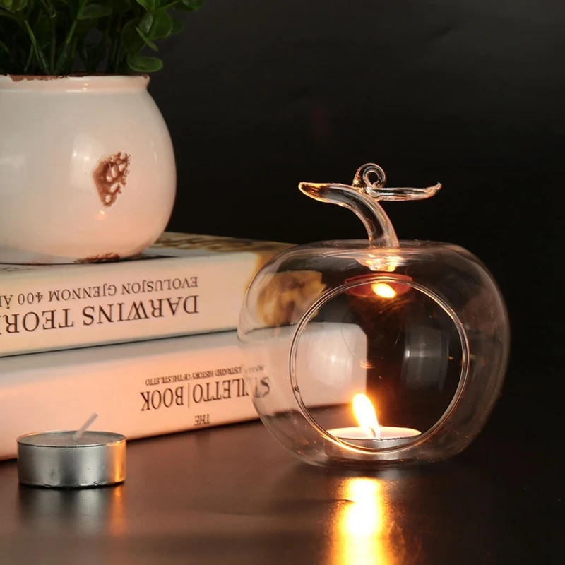 3D Прозрачный Подсвечник Стекло фестиваль Главная орнамент декора красивая мода