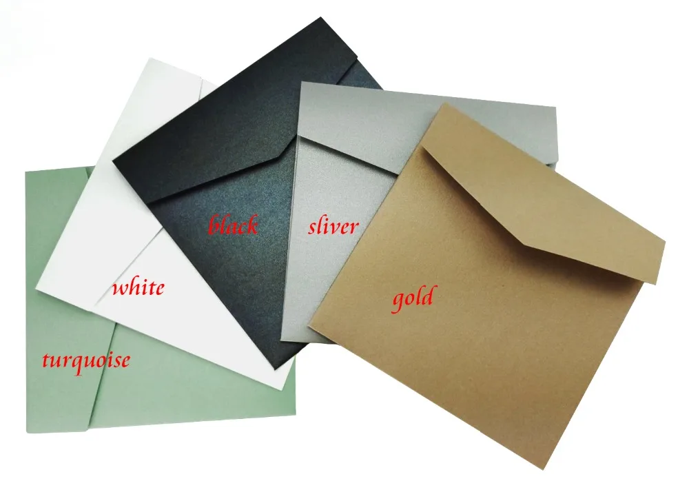 Квадратный Карманный конверт для приглашений 25 шт./лот множество цветов