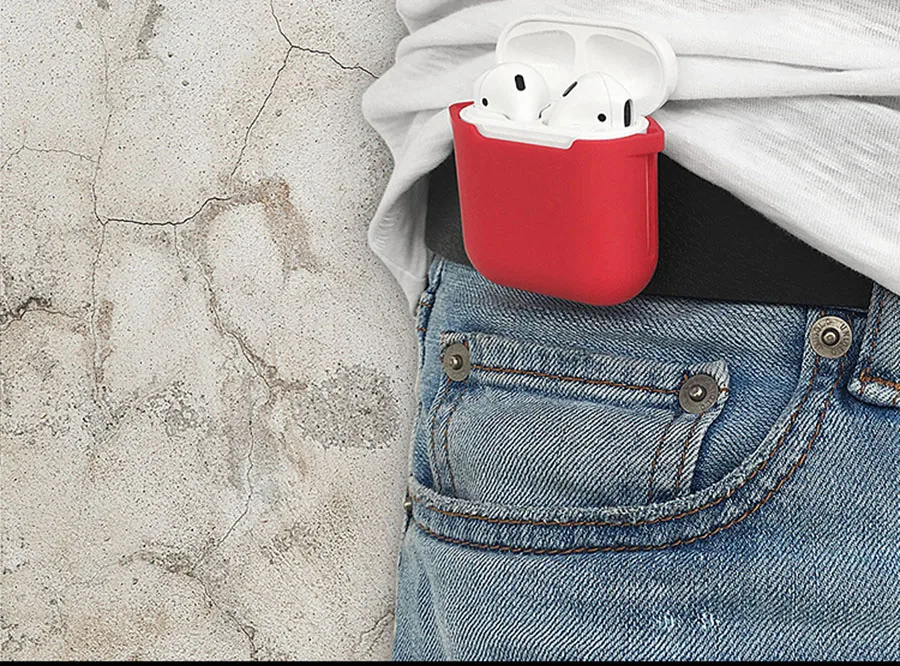 Силиконовый чехол для Apple Airpods, Противоударная сумка для наушников, анти-потеря, чехол, Bluetooth, беспроводные наушники, аксессуары