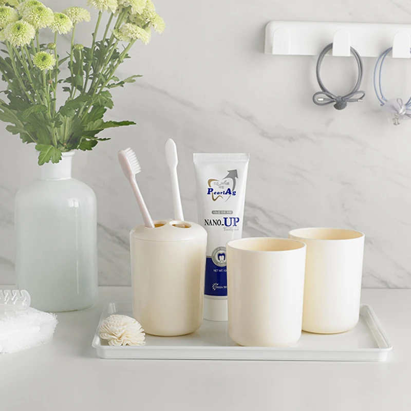 Xiaomi Jordan& Judy reiniging en spoelen driedelige set Anti-drop slijtvaste wassen cup tandenborstel houder voor famlily