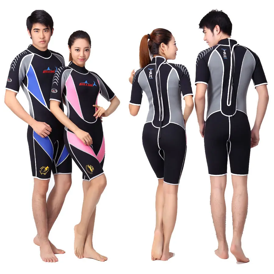 

3mm Dive & Sail neoprene shorty mens or womens wetsuit for diving swimming surfing snorkeling boating kitesurfing waterskiing