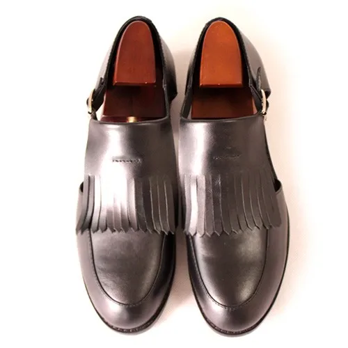 Сандалии гладиаторы мужские из натуральной кожи бычья кожа с бахромой без