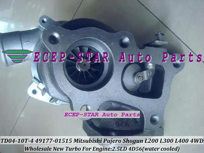 Турбокомпрессор TD04-10T 49177-01515 для Mitsubishi L300 4WD Delicia Pajero Shogun L200 L400 4D56 2.5L с водяным