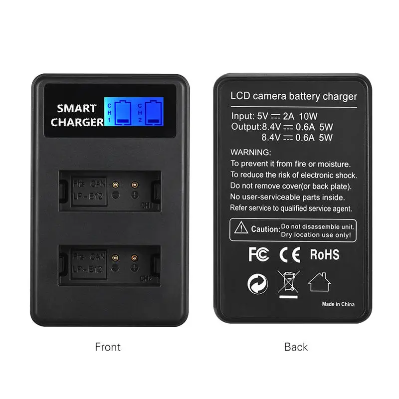 Lp-E12 Usb ЖК-дисплей двойной порт зарядное устройство для Canon Eos M M10 M50 M100 Rebel Sl1 100D Kiss X7 |