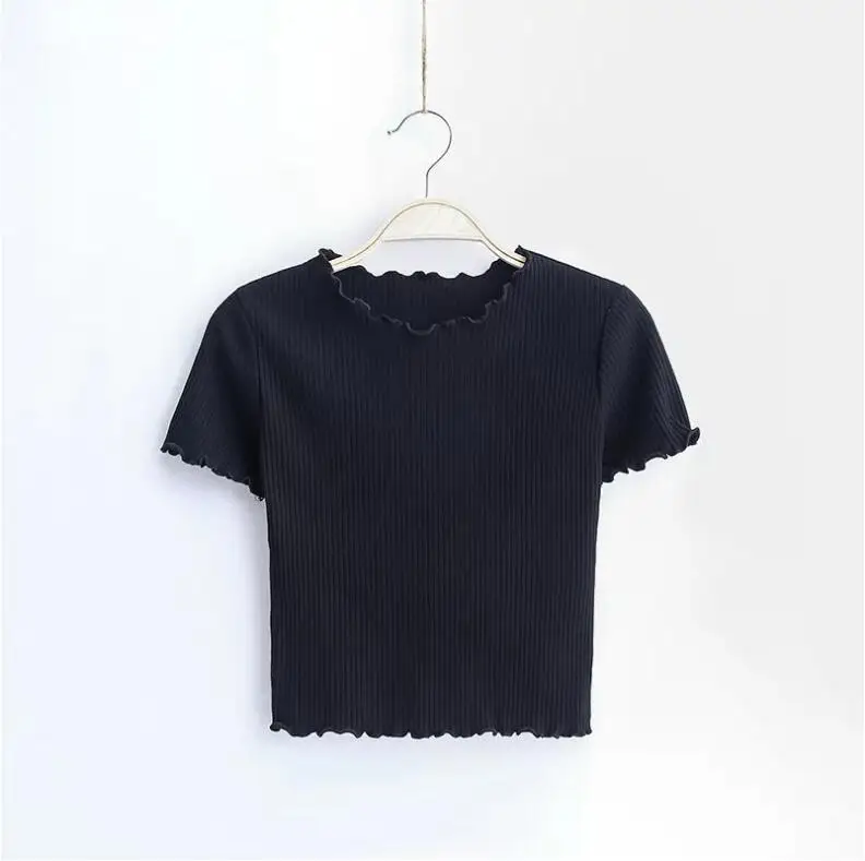 JOYINPARTVintage Wooden Ears with Short Sleeves and Round Neck T-shirt Novelty 2017 Slim Fit Summer Retro Tops | Женская одежда