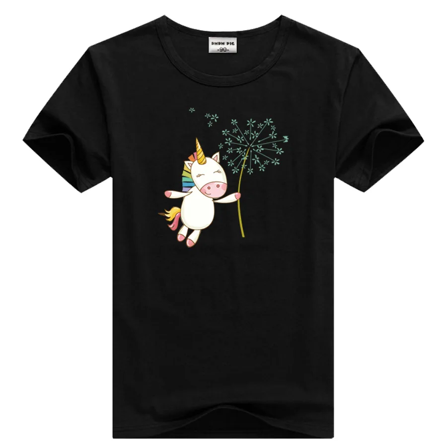 UA02-Black DMDM Pig/Летняя детская футболка для мальчиков; футболки с короткими рукавами для маленьких девочек; хлопковые детские футболки с круглым вырезом; Одежда для мальчиков; От 2 до 5 лет - Цвет: UA02-Black