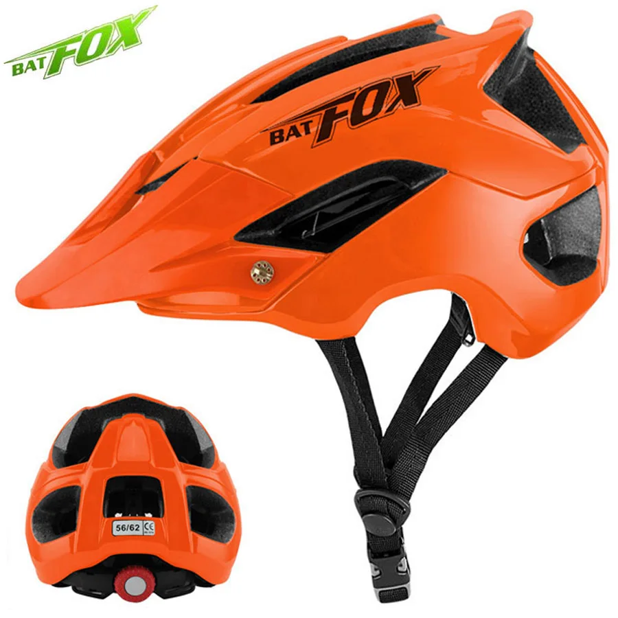 BATFOX велосипедный шлем MTB дорожный Safty Protction интегрально-Формованный Сверхлегкий дышащий велосипедный шлем для взрослых мужчин и женщин - Цвет: 5002-Orange-Orange