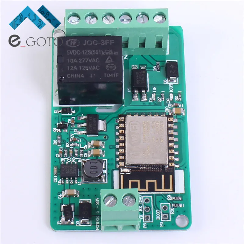 220 В 10A esp8266 реле сеть Wi-Fi модуль w/TVS защиты DC 7-30 Вход 65x40x20 мм | Электронные