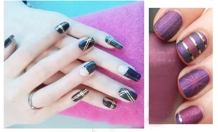 30 шт./лот Расширенная полоса лента для дизайна ногтей Наклейка Инструменты