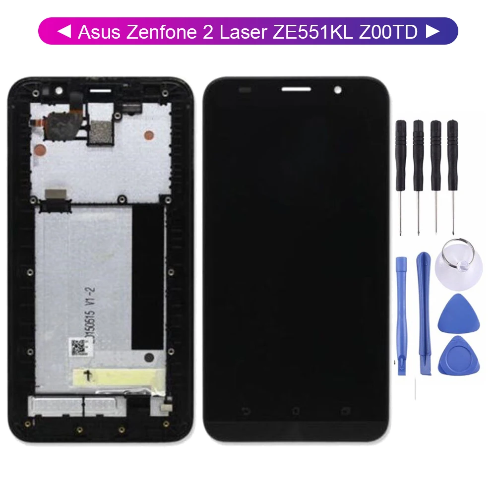 ЖК дисплей 5 дюйма для Asus Zenfone 2 Laser ZE551KL Z00TD дигитайзер сенсорная панель стеклянный