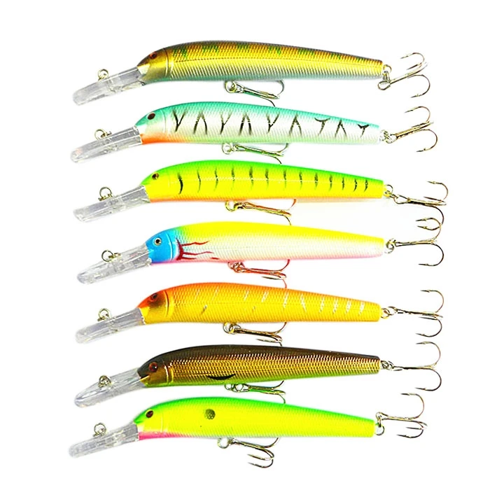 Brand New Lot 7pcs Hard Pencil Fishing Lures Sinking Rattles Bass Baits 15cm 17g | Спорт и развлечения