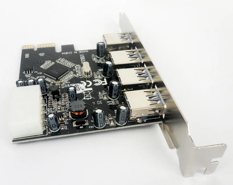 Суперскоростной адаптер USB 3 0 PCI-E PCI Express с 4 портами 5 Гбит/с для XP Vista Win7 | Компьютеры