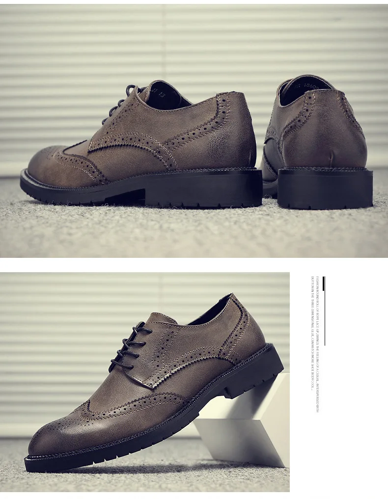 NPEZKGC Spring Big Size Men Leather Shoes Fashion Dress Business Shoes Lace Up Men Formal Oxfords Shoes For Men Wedding Shoes