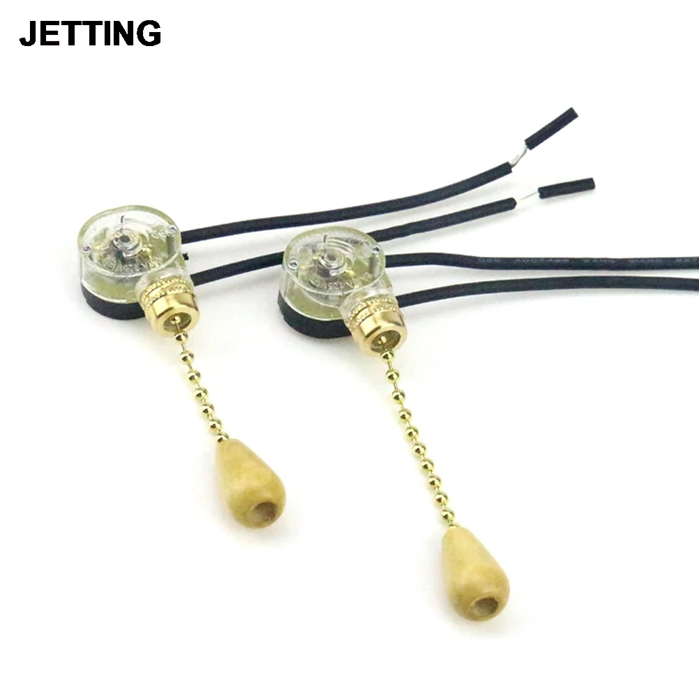

1Set Replacement Pull Cord Chain Switch Control Pull Cord Switch For Light Universal Ceiling Fan Wall Light Bedside Lamp
