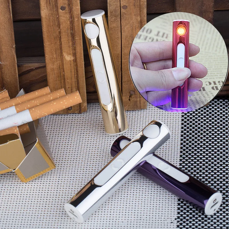 Дешевые электрическая зажигалка с подключением к USB Непламено ветрозащитная