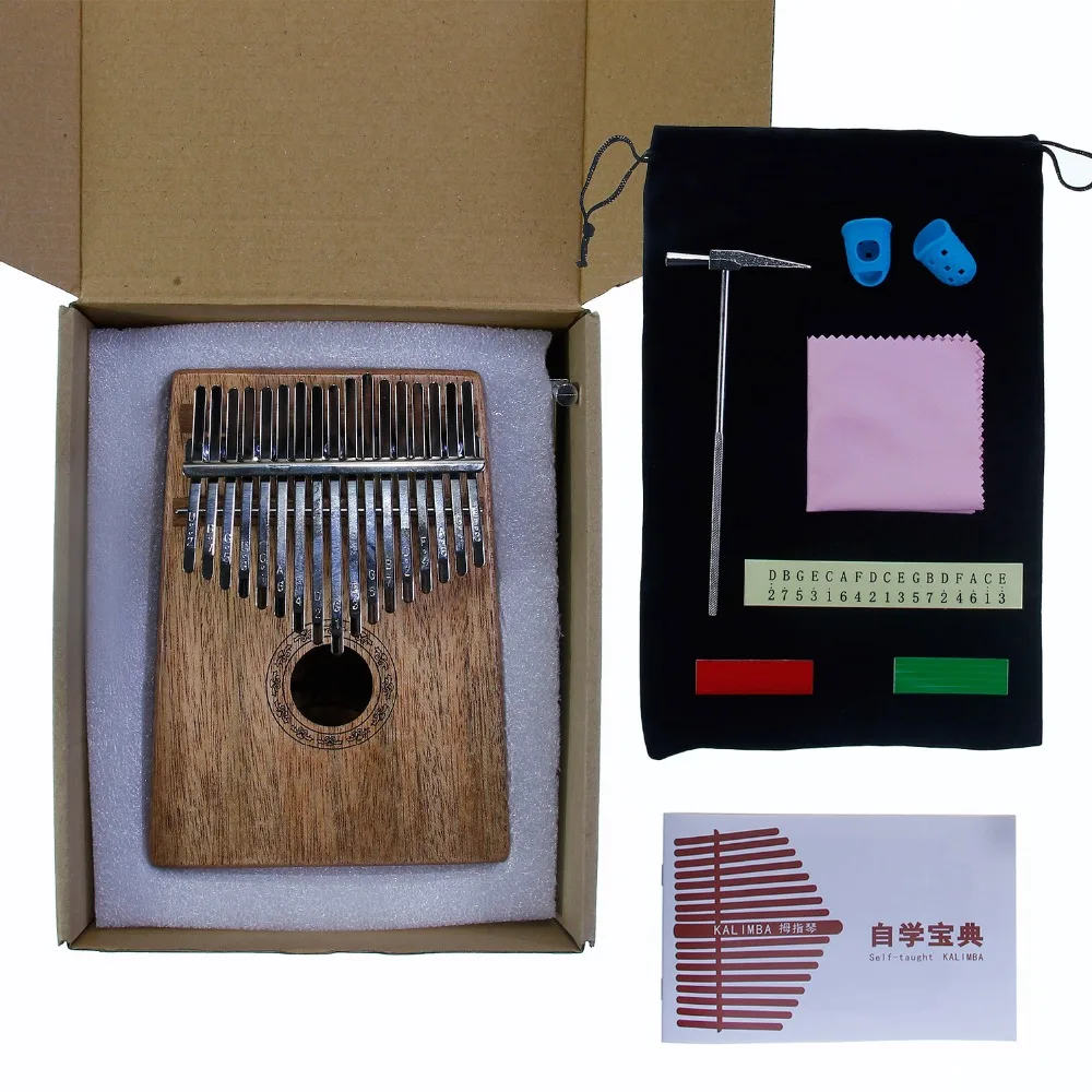 17 клавиш Kalimba большой палец пианино Mbira клавиатура из массива дерева