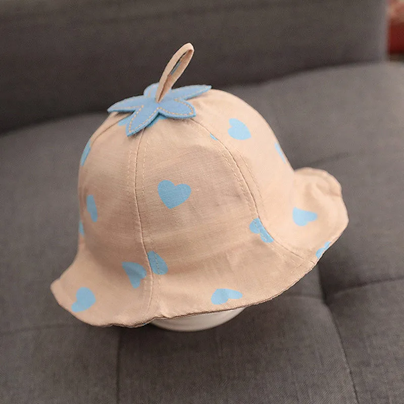 Cute Cotton Infant Print Beanies Cap Fisherman Sun Hat Baby Summer Breathable Mesh Unisex Kids Hats Outdoor Beach | Детская одежда и