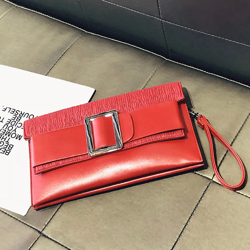 Женская сумка клатч с металлической пряжкой Bolsos Mujer Bolsa новинка весны 2019|Клатчи| |
