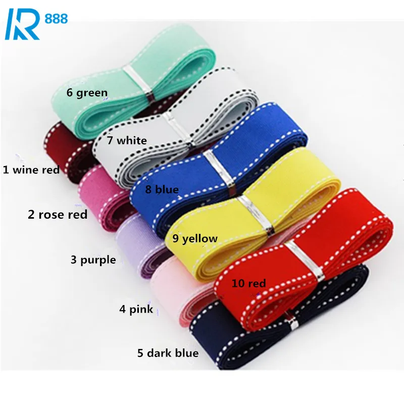 Kewgarden 1 &quot25 мм белая точка сторона Grosgrain лента вручную изготовленная DIY брошь