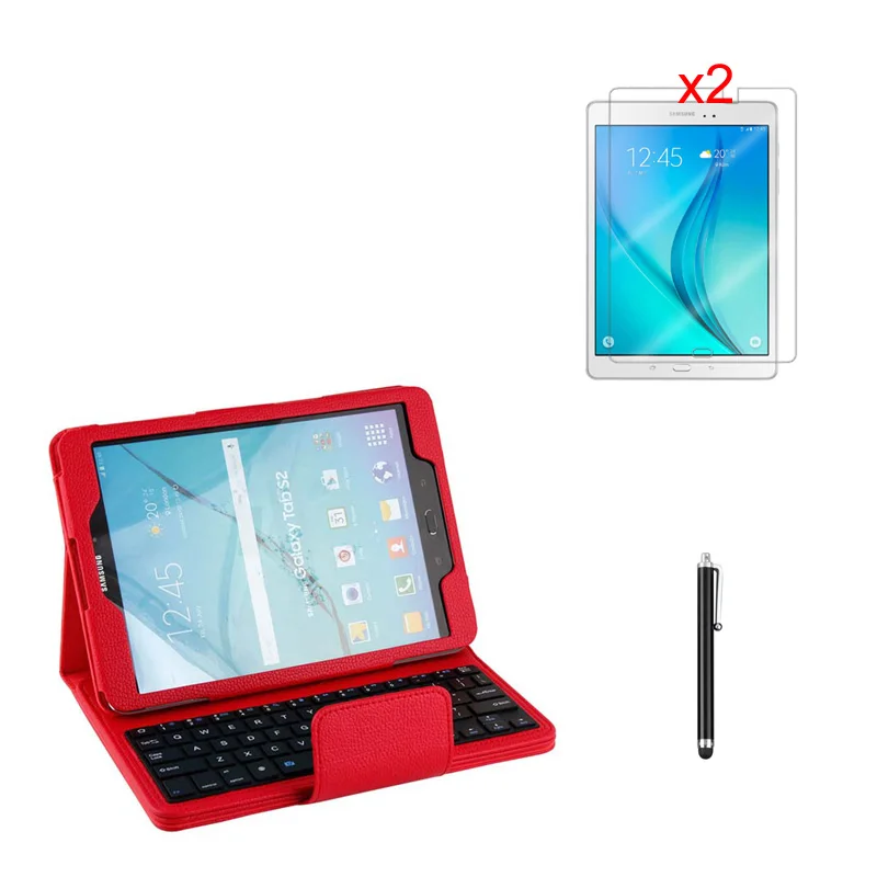 Русский Съемный беспроводной Bluetooth-чехол с подставкой для клавиатуры + 2 *