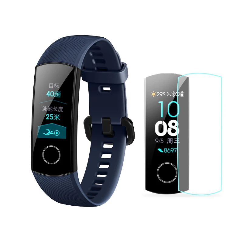 Ультра Защитная пленка HD из ТПУ для Huawei Honor Band 4 защитная на экран 5 браслет бега |