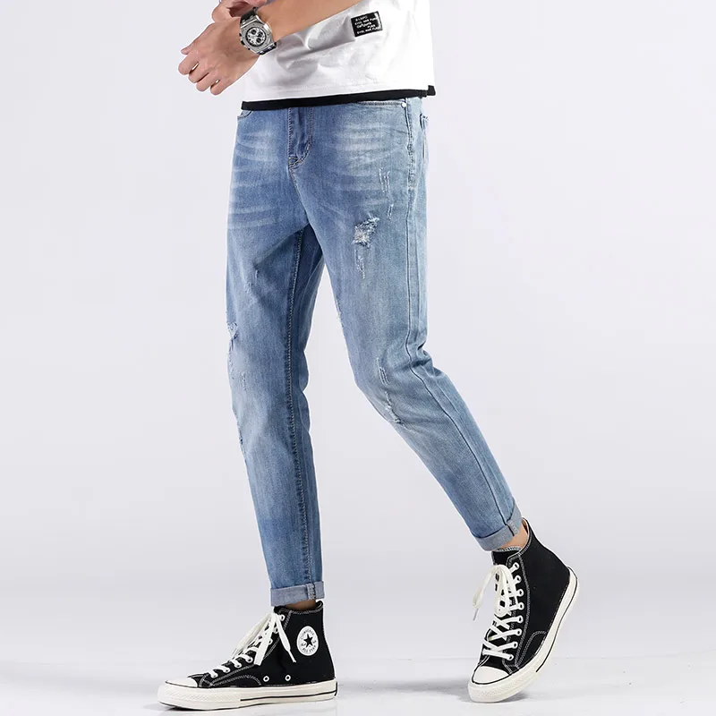 Лето 2019 новые джинсы мужские брендовые рваные для мужчин dsq обтягивающие брюки