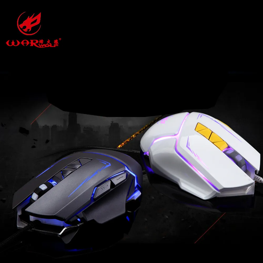 EPULA 2019 NEW Fashion Wired Mouse 7Color LED 3200 DPI 6Button Macro Definition Programming Gaming Mice EY01 | Компьютеры и офис