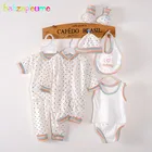Babzapleumeвесенне-летняя одежда для новорожденных; хлопковые комбинезоны; комбинезон с длинными рукавами; комплекты одежды для маленьких мальчиков и девочек; 8 шт.; BC1002
