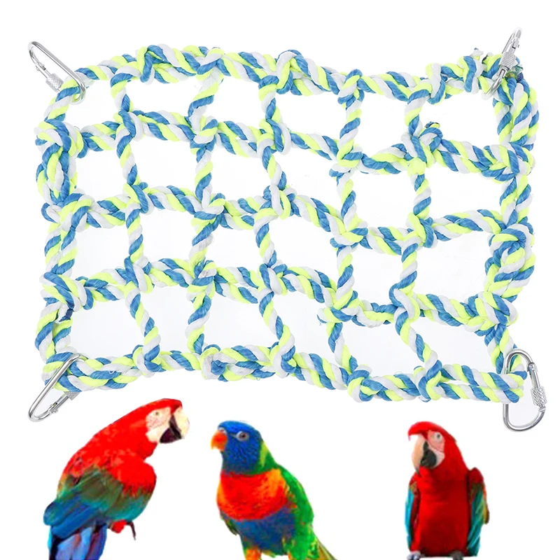 Новый Попугай лестница для скалолазания хлопковая веревка сетчатая клетка