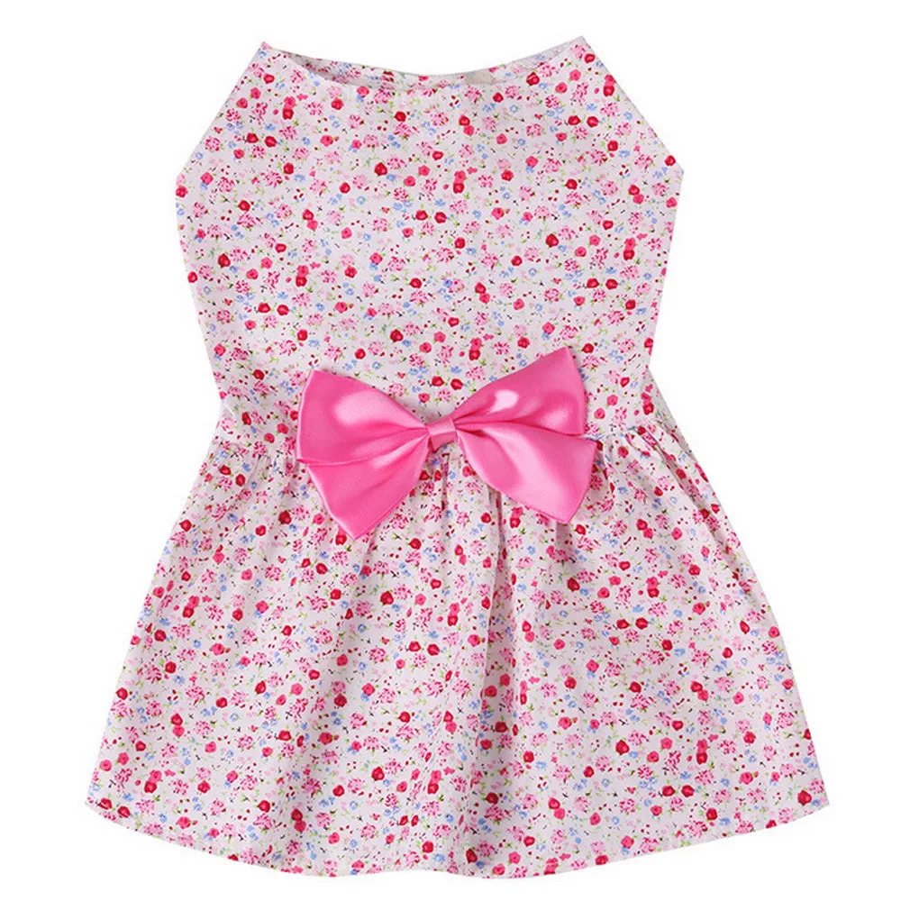 Цветочная вставка платье для домашних животных маленьких собак праздничная