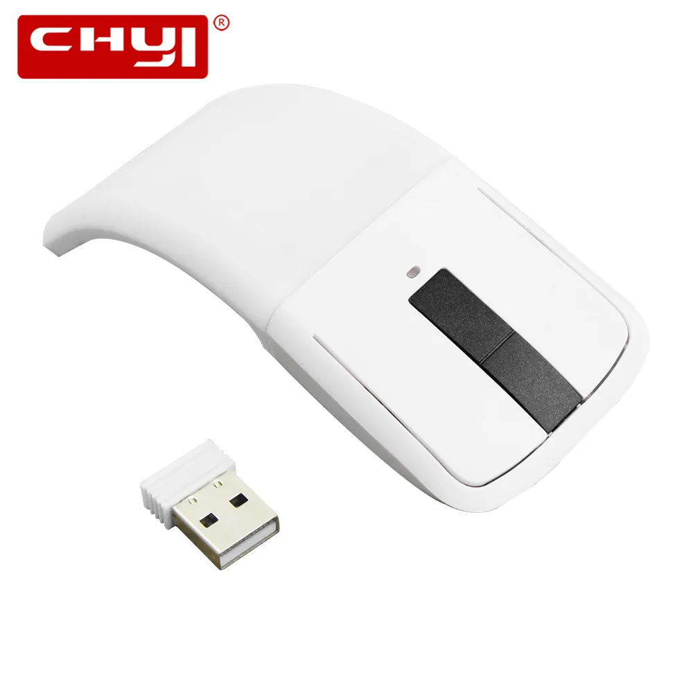 Беспроводная складная компьютерная мышь CHYI Arc Touch тонкая оптическая игровая с