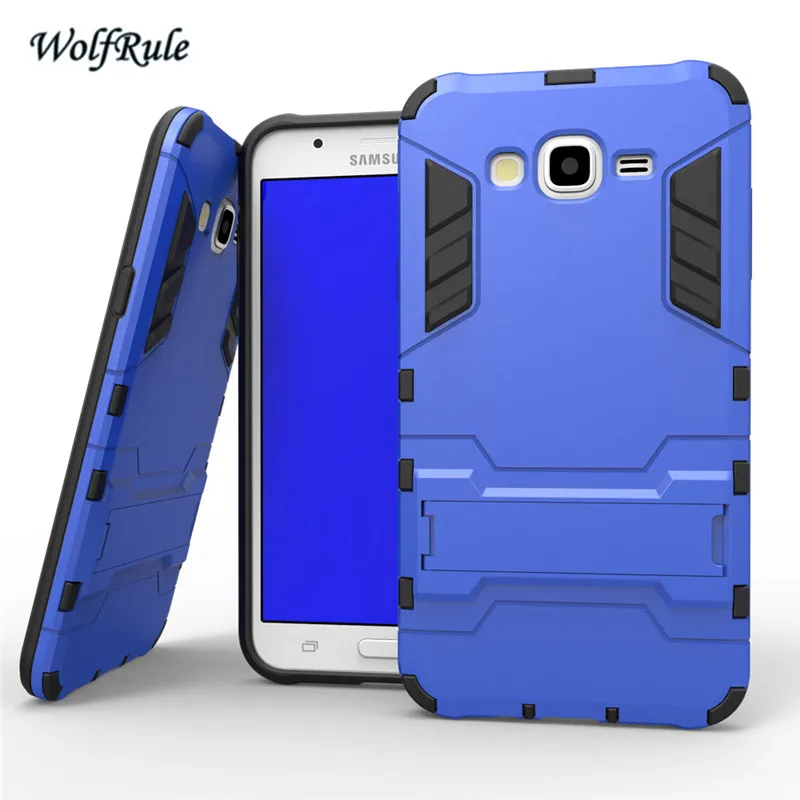 WolfRule чехол для Samsung Galaxy J7 мягкий силиконовый + пластиковый держатель SM J700 2015 J7|for