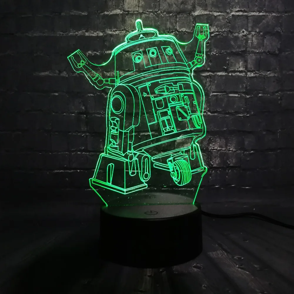 Фото Светодиодный ночник R2D2 Q декоративная лампа для спальни светсветильник льник сна Светодиодный ночник R2D2 Q декоративная лампа для спальни светсветильник льник сна