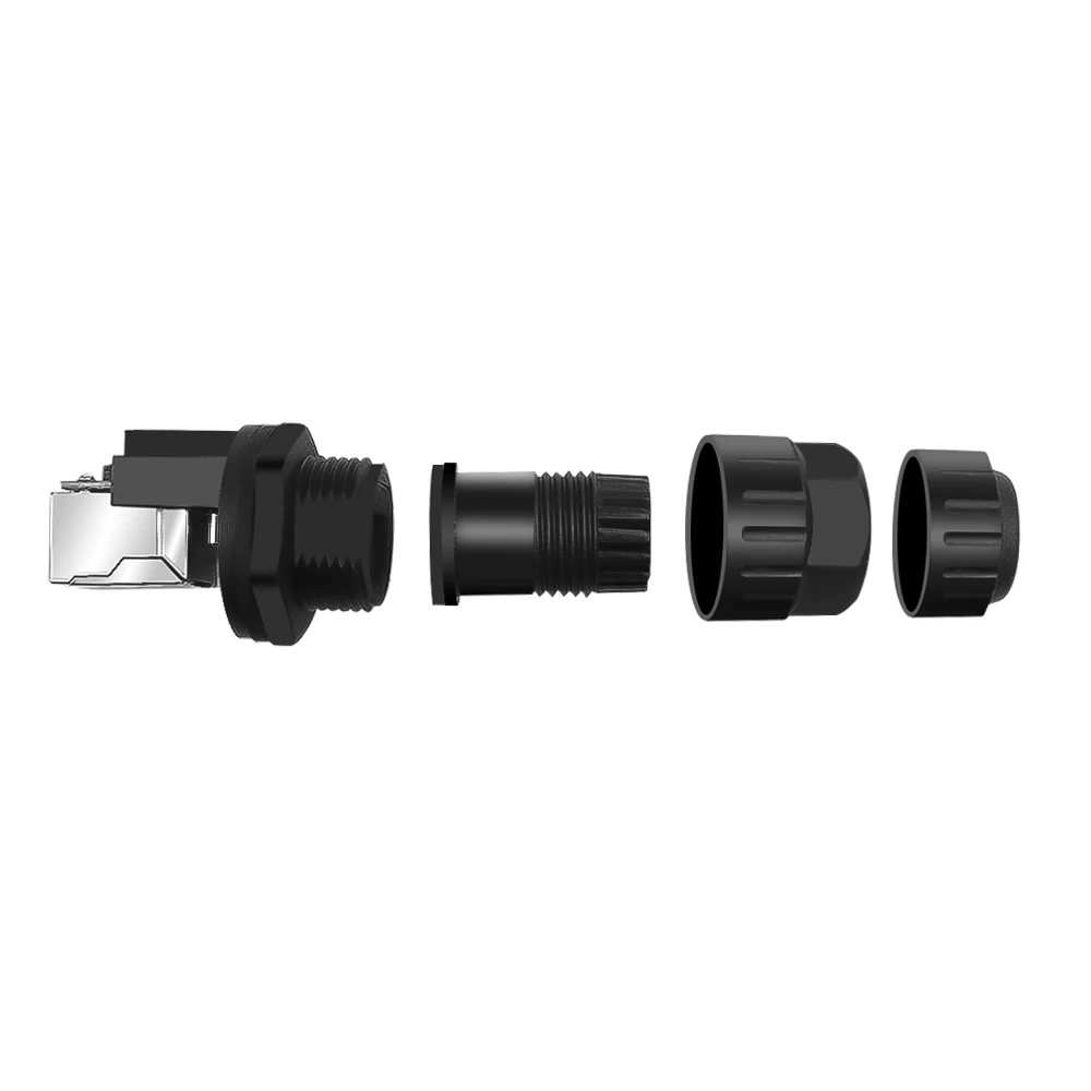 Kebidu M19 RJ45 CAT5 CAT6 Панельное крепление IP68 Водонепроницаемые Проводные разъемы
