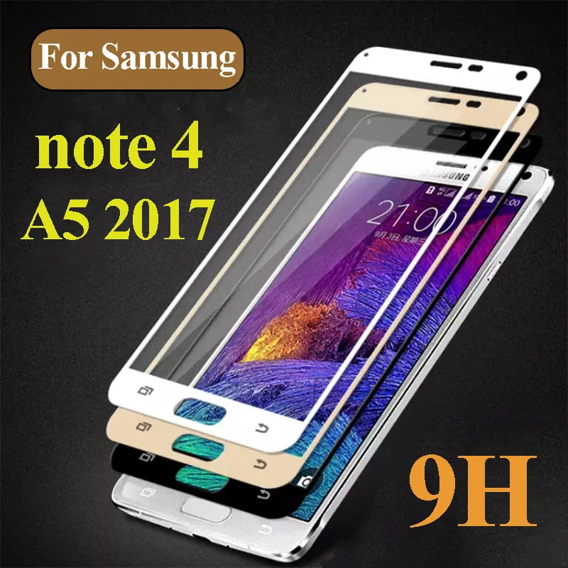 Защитный Стекло на для Samsung Galaxy A5 2017 note 4 закаленное лист Tremp cam 5 A520 a52017 note4 защитное