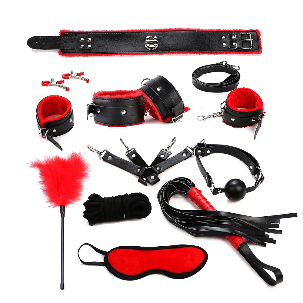 10 шт./компл. эротические аксессуары искусственная кожа BDSM набор для секса