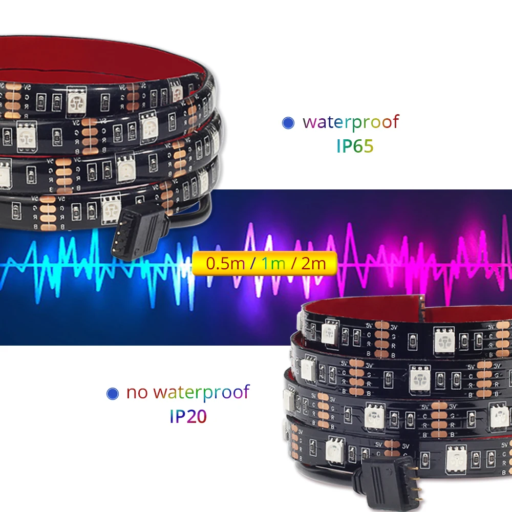 0 5 м/1 м/2 м Светодиодная лента светильник RGB 5050 Диодная Лента светодиодная s с
