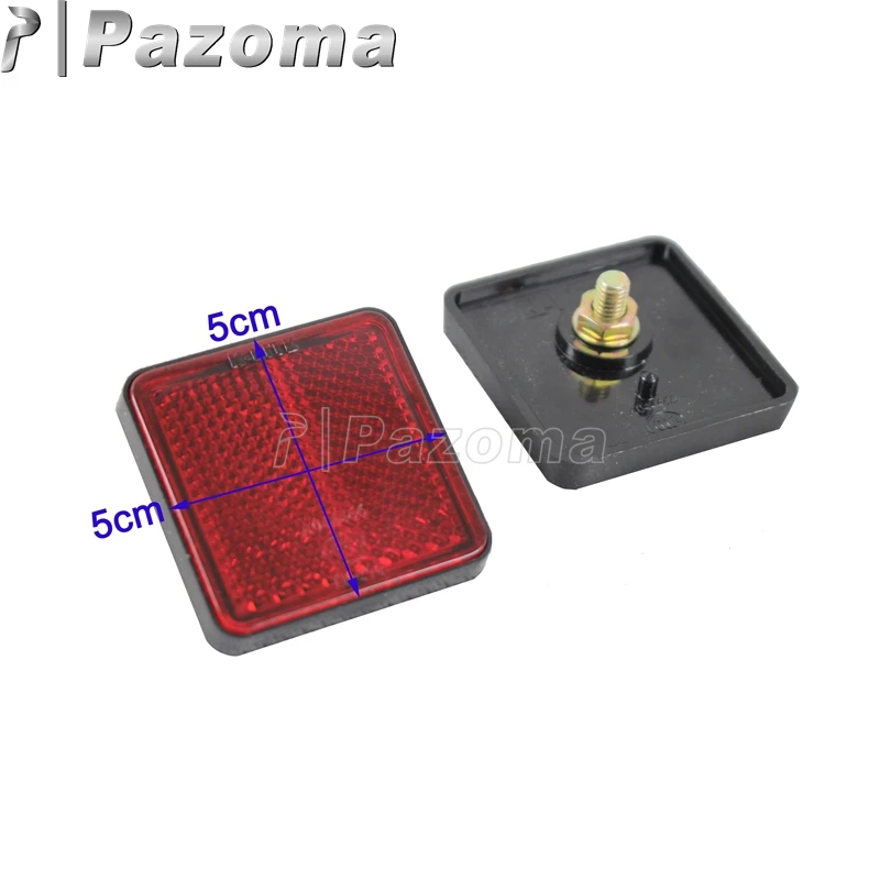 Pazoma 1 пара мотоциклов ATV пластиковые синие Красные Белые квадратные отражатели