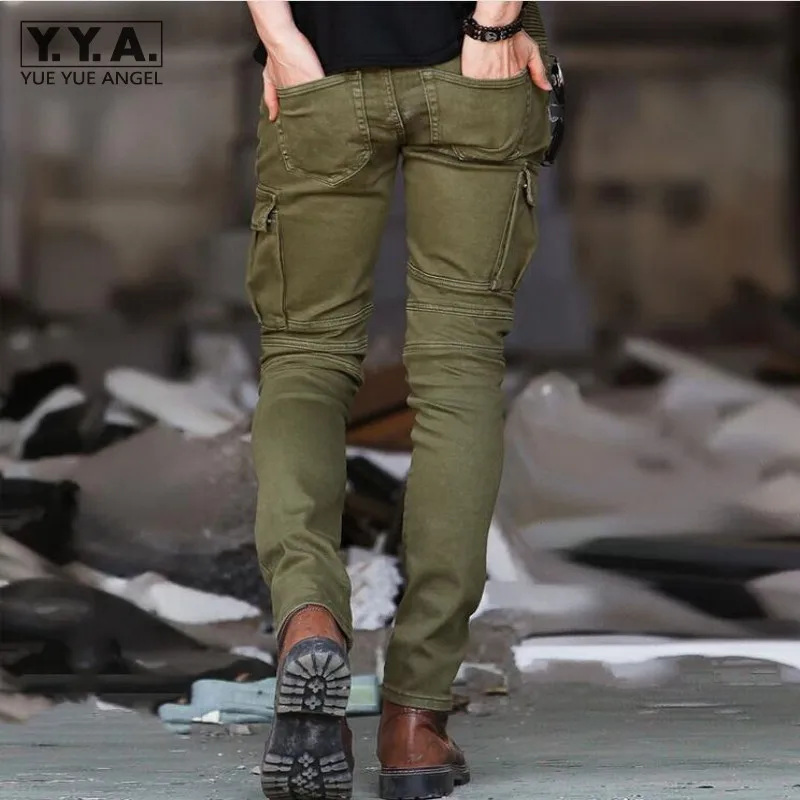 Мужские брюки карго облегающие джинсы в стиле милитари для фитнеса|pants military|casual