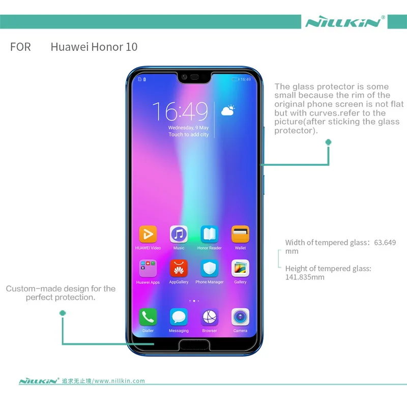 Закаленное стекло Nillkin Amazing H + Pro для Huawei Honor 10 протектор экрана противовзрывная