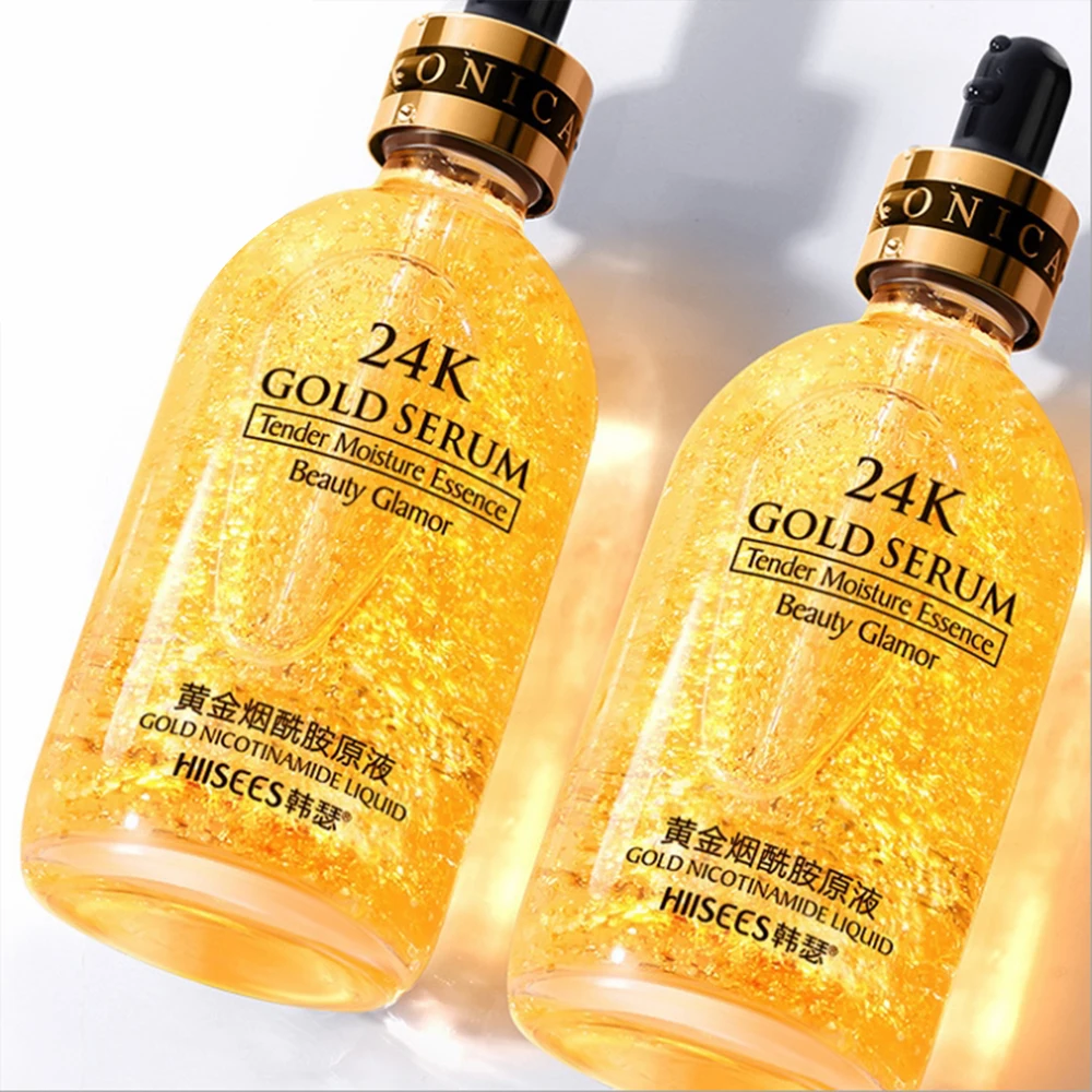 Hllsees 24K Золотая сыворотка нежная увлажняющая эссенция Сыворотка для лица красота