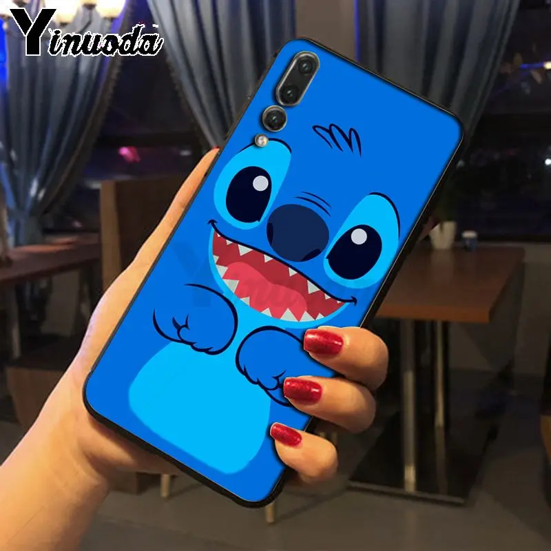 Yinuoda милый стежок Ohana черный мягкий чехол для телефона из ТПУ huawei p20 pro p20lite nova 3i mate20