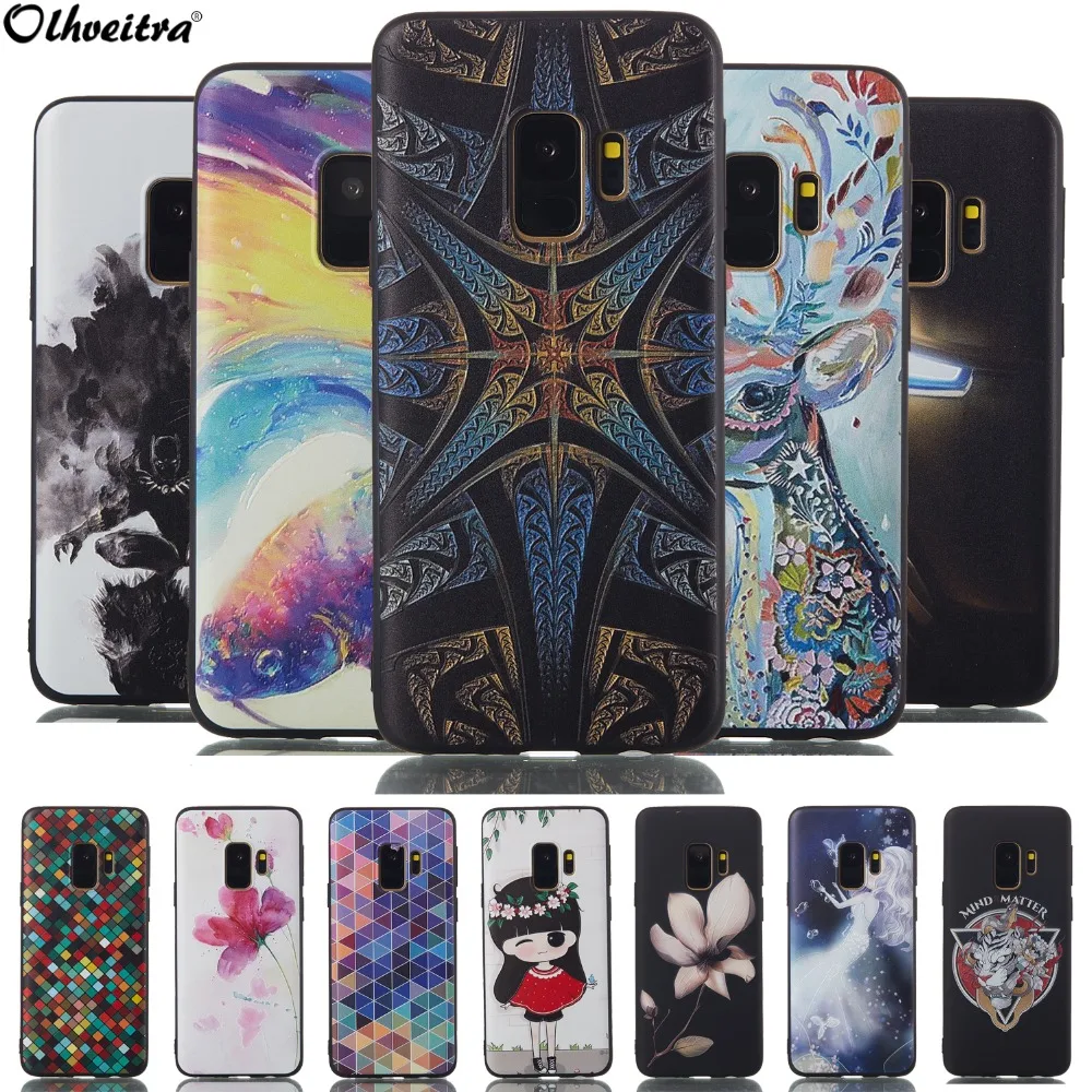 Задняя крышка для samsung S9 Plus 3D защитный телефон Корпус Мягкий силиконовый чехол