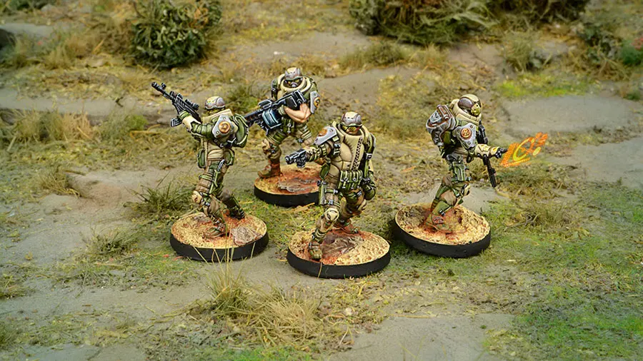[Loong Way Miniatures] Corvus Belli Infinity 0606 DJANBAZAN тактическая группа 32 мм Металлические