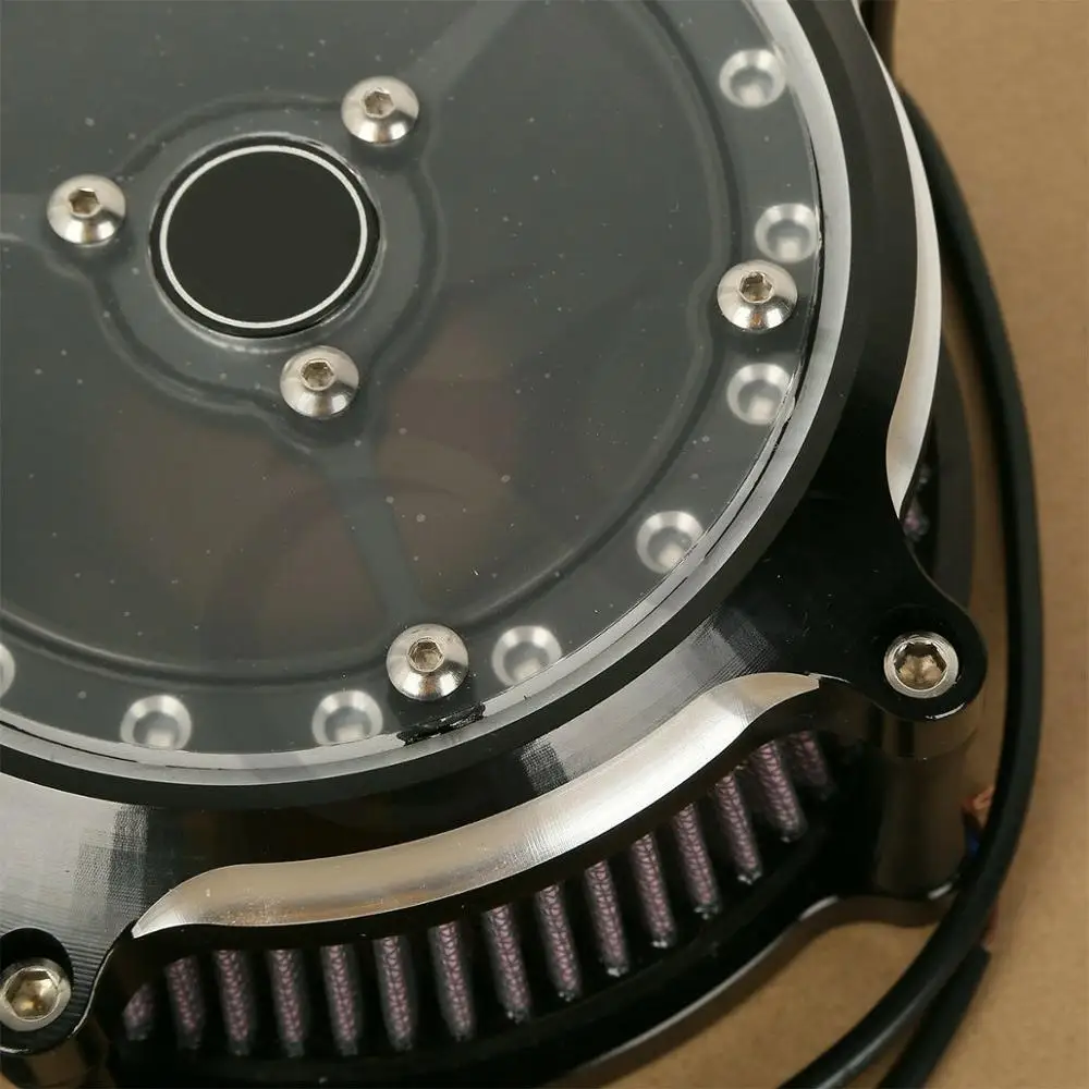 Мотоцикл LED воздухоочиститель Впускной фильтр для Harley Sportster XL 1200 883 91 18 48 72 железо 09