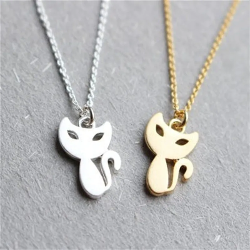Модное ожерелье с подвеской в виде лисы большими глазами покрытием из ключицы