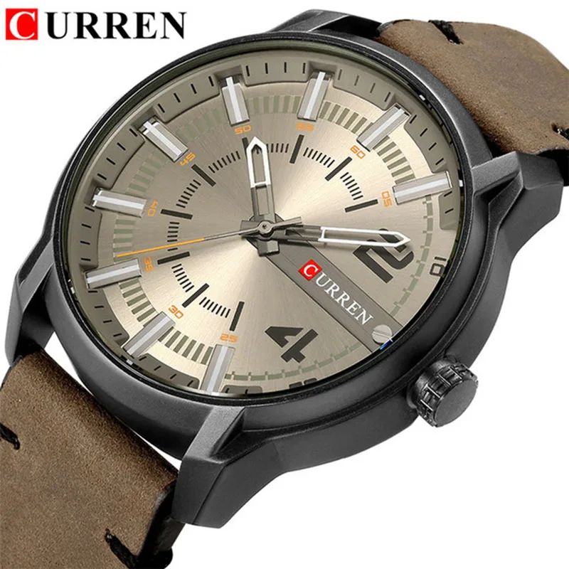 CURREN 8306 Топ Роскошные Брендовые Часы спортивные мужские часы знаменитые военные